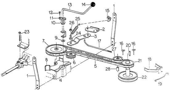 Part Location Diagram of 956-3024 Cub Cadet Pulley, Idler
